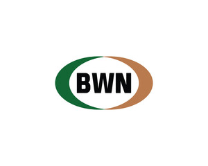 BWN logo design vector template. BWN