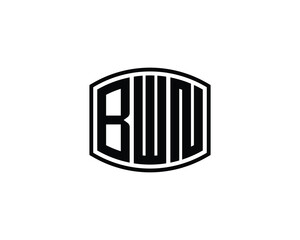 BWN logo design vector template. BWN