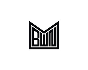 BWN logo design vector template. BWN