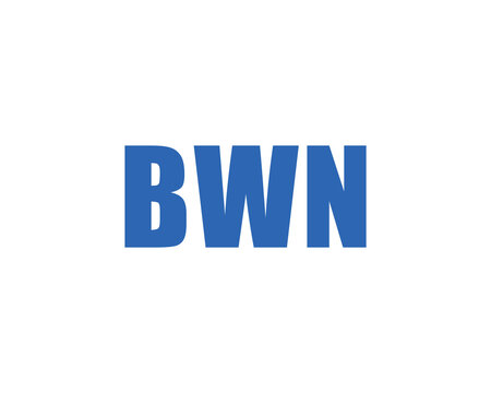 BWN logo design vector template. BWN