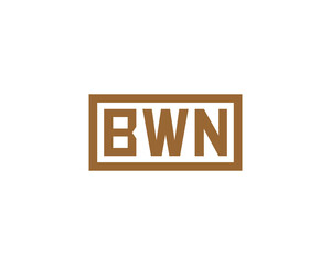 BWN logo design vector template. BWN