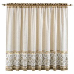 white curtain on a transparent background, cut out
