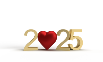 2025 2024 time calendar happy new year valentine day 14 fourteen date february month golden red pink color gift sale product advertisement wedding romantic marriage celebration festival love heart 