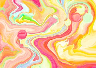 Colorful Liquid Art Background with Swirling Patterns