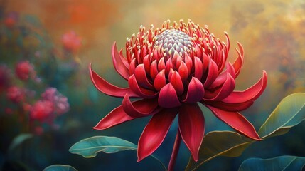 Red Waratah Flower