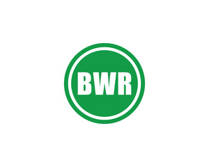 BWR logo design vector template. BWR