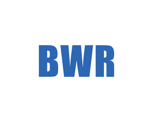 BWR logo design vector template. BWR