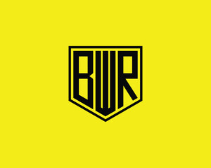 BWR logo design vector template. BWR