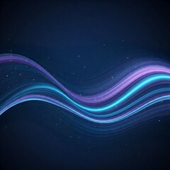 Obraz premium abstract blue and purple glowing lines in space with bright stars
