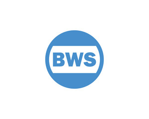 BWS logo design vector template. BWS