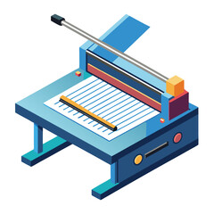 Paper Cutter 3D Illustration