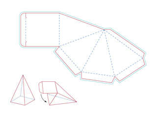 Die-cutting of packaging with cut and fold lines. Can be used to create packaging. File is ready for printing.