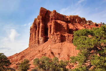 Fototapeta premium The Egyptian Temple in Capitol Reef National Park in Utah.