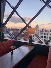 View from rooftop bar in Nottingham, England,