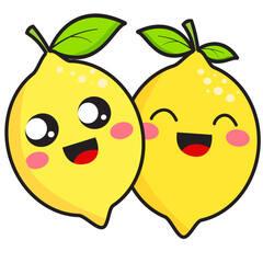 funny lemon fruit cartoon
