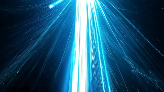 青い飛ぶエネルギーの流星1