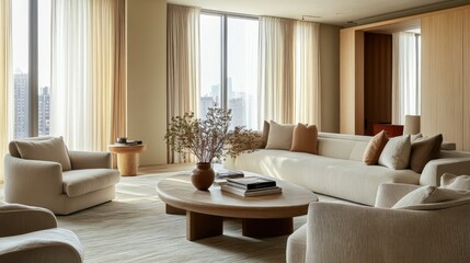 Modern Minimalist Living Room with Natural Light
