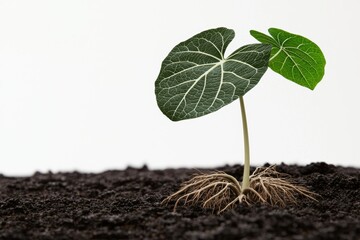 Stylized 3D Illustration of Ceylon Spinach Plant