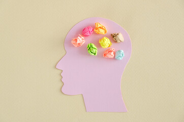 Anxiety stress in brain, overload in mind. Depression, adhd, ocd