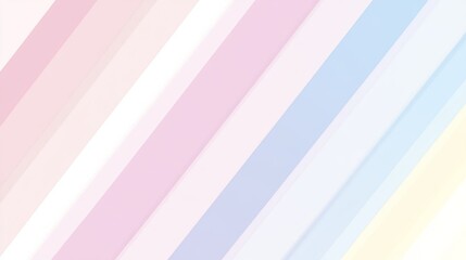 Fototapeta premium Elegant simple vector gradient background with diagonal lines in pastel pink, purple, blue, white, and light yellow shades. 