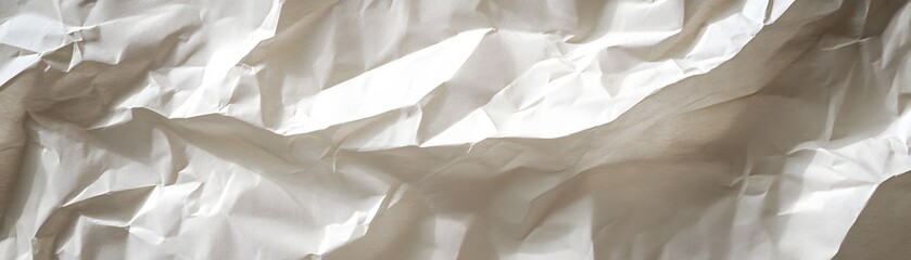 Fototapeta premium Crumpled White Paper Texture