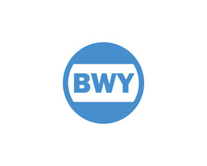 BWY logo design vector template. BWY
