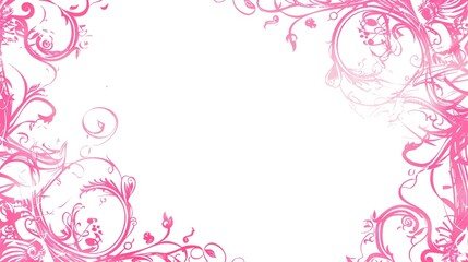 Pink hand drawn border background creates a charming and artistic look. A delightful combination of color and creativity
