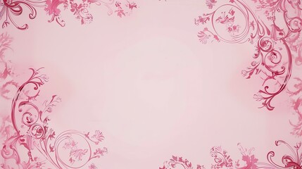 Pink hand drawn border background creates a charming and artistic look. A delightful combination of color and creativity