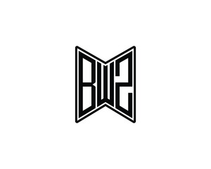 BWZ logo design vector template. BWZ