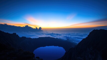 Sunrise Over a Mountain Lake