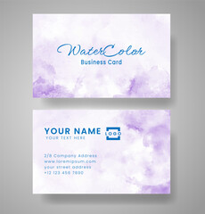 Fototapeta premium Business card with abstract watercolor background