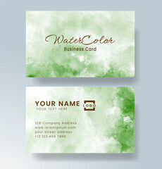 Business card with abstract watercolor background