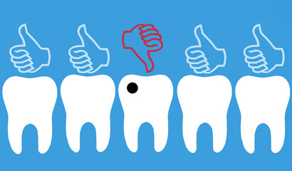 Obraz premium treated teeth, oral hygiene