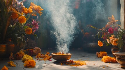 banner background for national Govardhan puja day blank mockup template for advertisement purpose