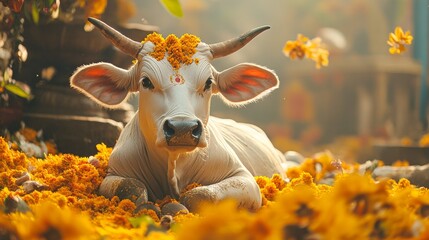 banner background for national Govardhan puja day blank mockup template for advertisement purpose