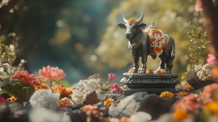 banner background for national Govardhan puja day blank mockup template for advertisement purpose