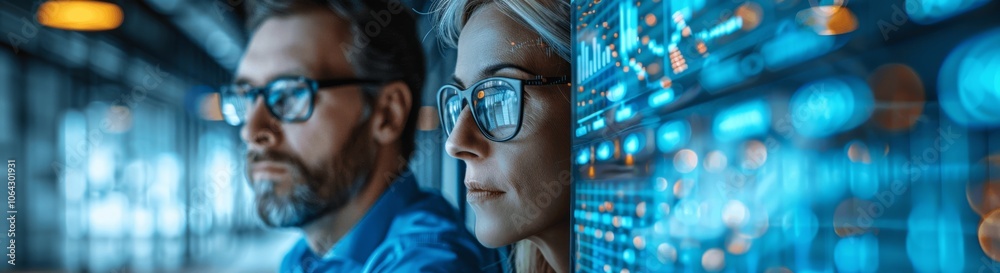 Poster global business network innovative technology teamwork and data analysis customer connection strateg