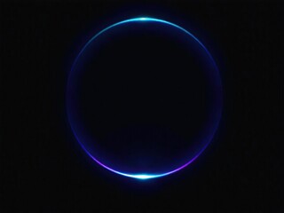 Abstract circle of glowing blue and purple light on dark background, blue, circle, geometric