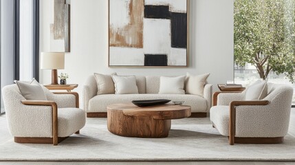 Modern Living Room with Cozy Furniture Arrangement