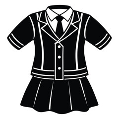 Naklejka premium school uniform on white background