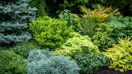Lush Greenery in a Vibrant Garden Setting