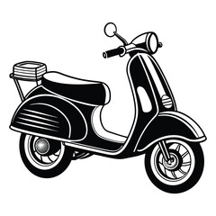 vector scooter on white background