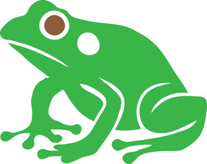 Frog silhouette vector art illustration 