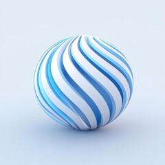 Obraz premium 3D Line Art Globe Logo for Creative Branding