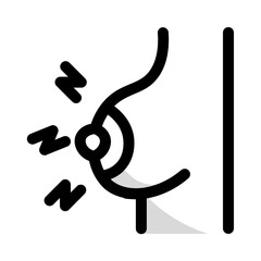 tingling sensation icon with shady style, perfect for user interface projects