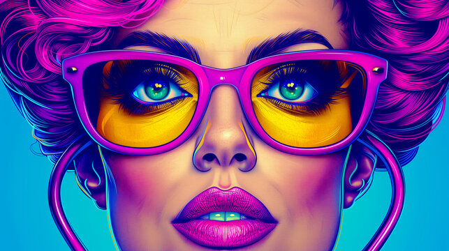 A woman with pink hair and glasses is shown with a stethoscope on her head. The image is a poster for a movie