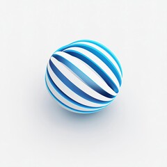 Obraz premium 3D Line Art Globe Logo for Creative Branding