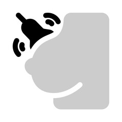 breast cancer detector icon with bulk style, perfect for user interface projects