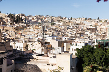 View of Fez Medina in Morocco