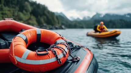 Emergency Rescue on the Water with Lifebuoy